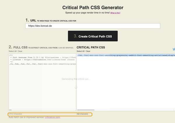 Elementor PageSpeed: Critical CSS nutzen 55